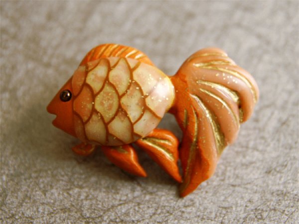 画像1: 金魚の帯留め (1)