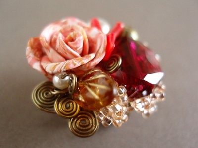 画像1: 帯留 「beads bouquet」mini