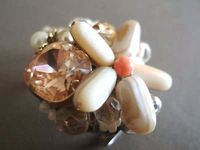 画像1: 帯留 「beads bouquet」